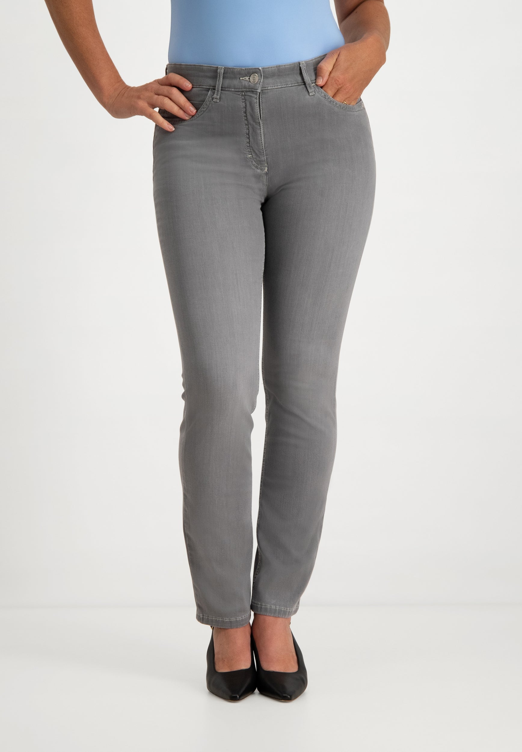Kora Denim Straight Jeans | Light Grey