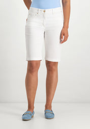 Sarah Bootcut Shorts | Optical White