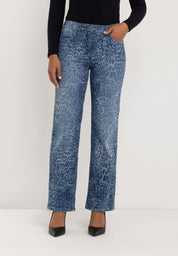 Kora Straight Jeans | Authentic Blue Print
