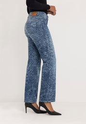 Kora Straight Jeans | Authentic Blue Print