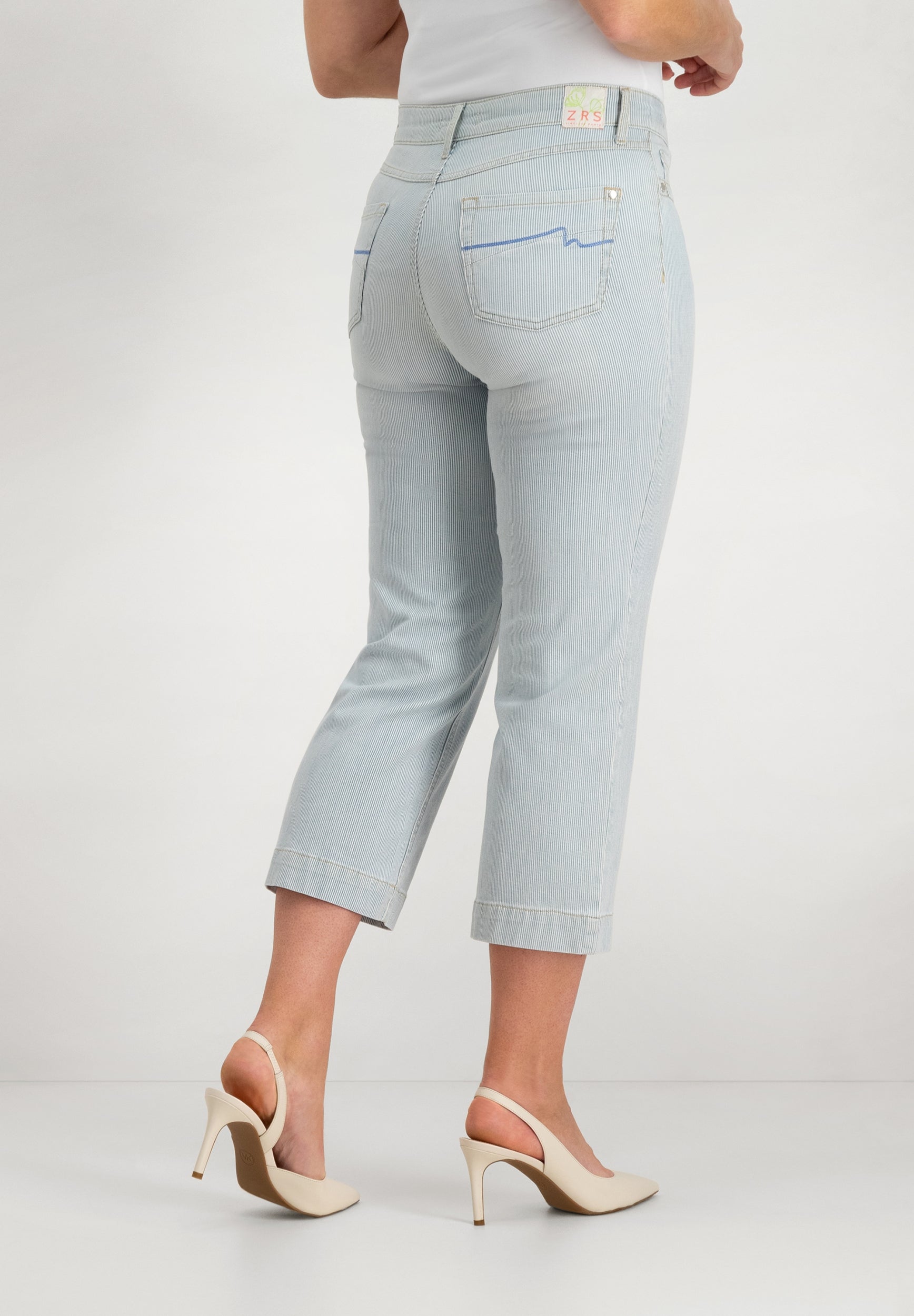 Kora 7/8 Jeans | Bleached Stripe